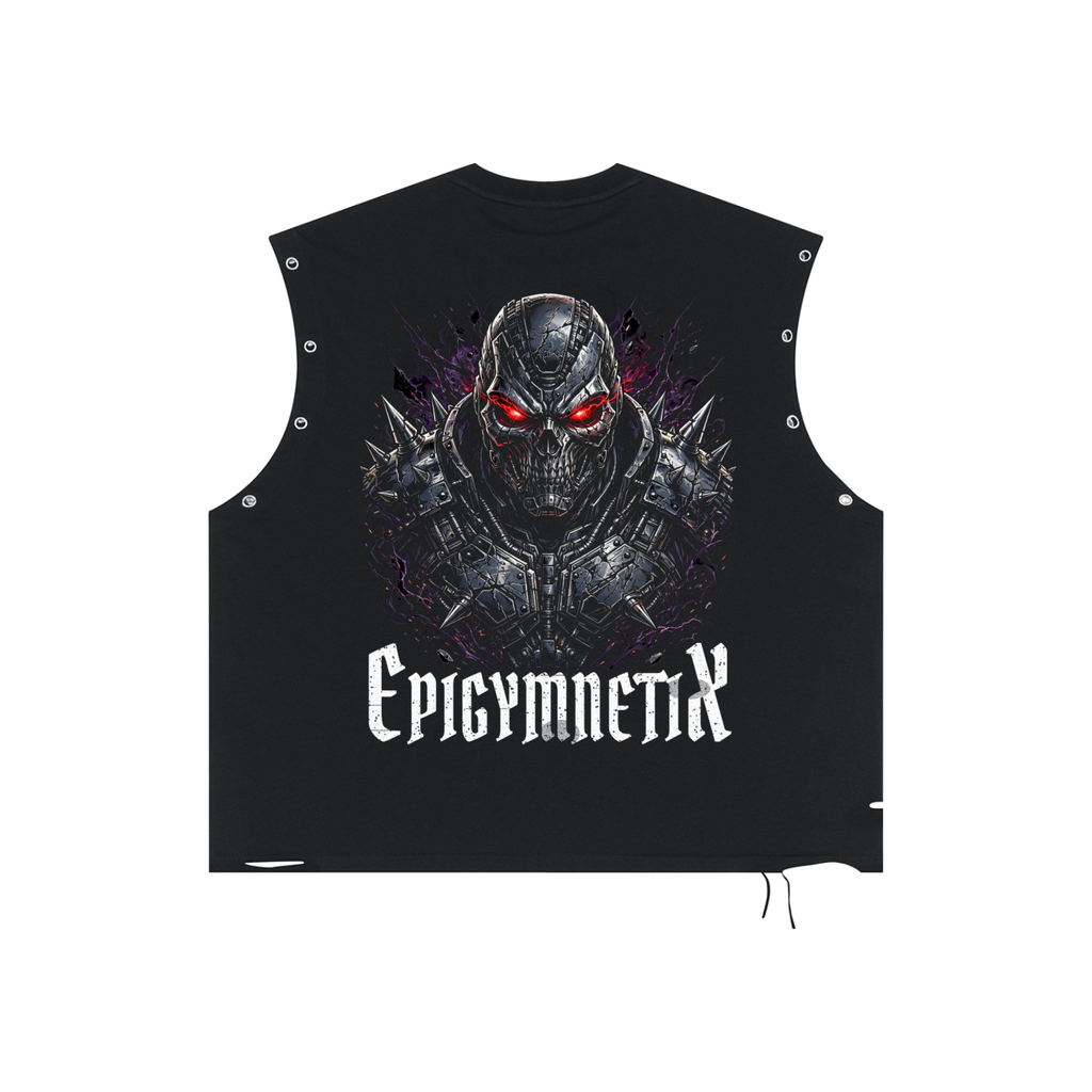 Deleterious - Distressed Grommet Eyelet Tank Top