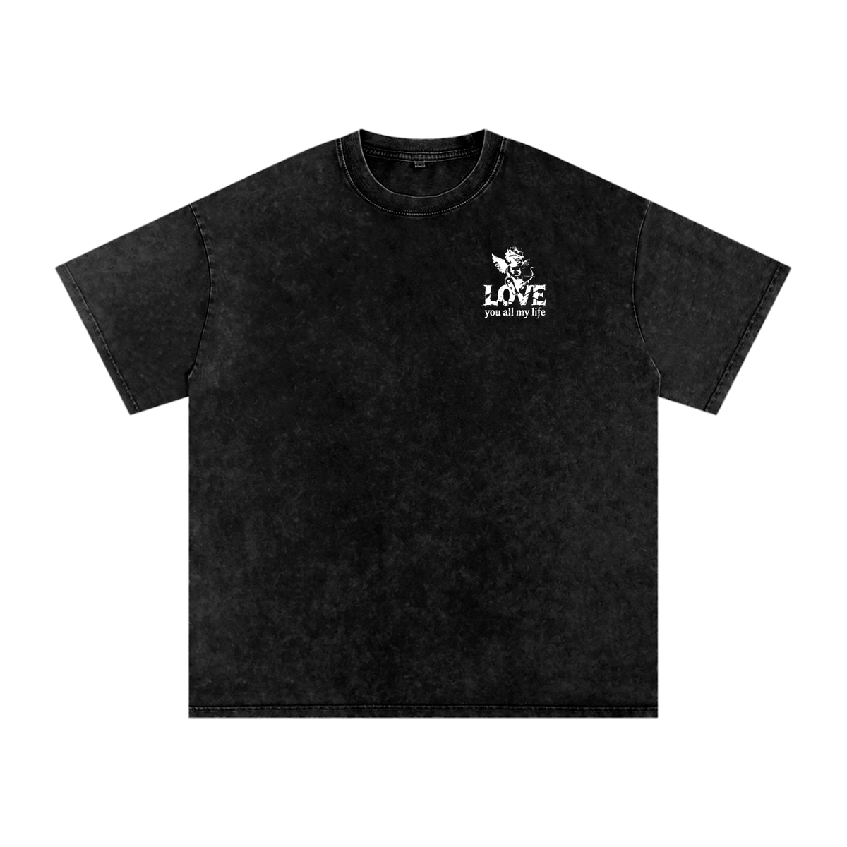 Love You All My Life - Snow Washed Oversized Cotton T-Shirt