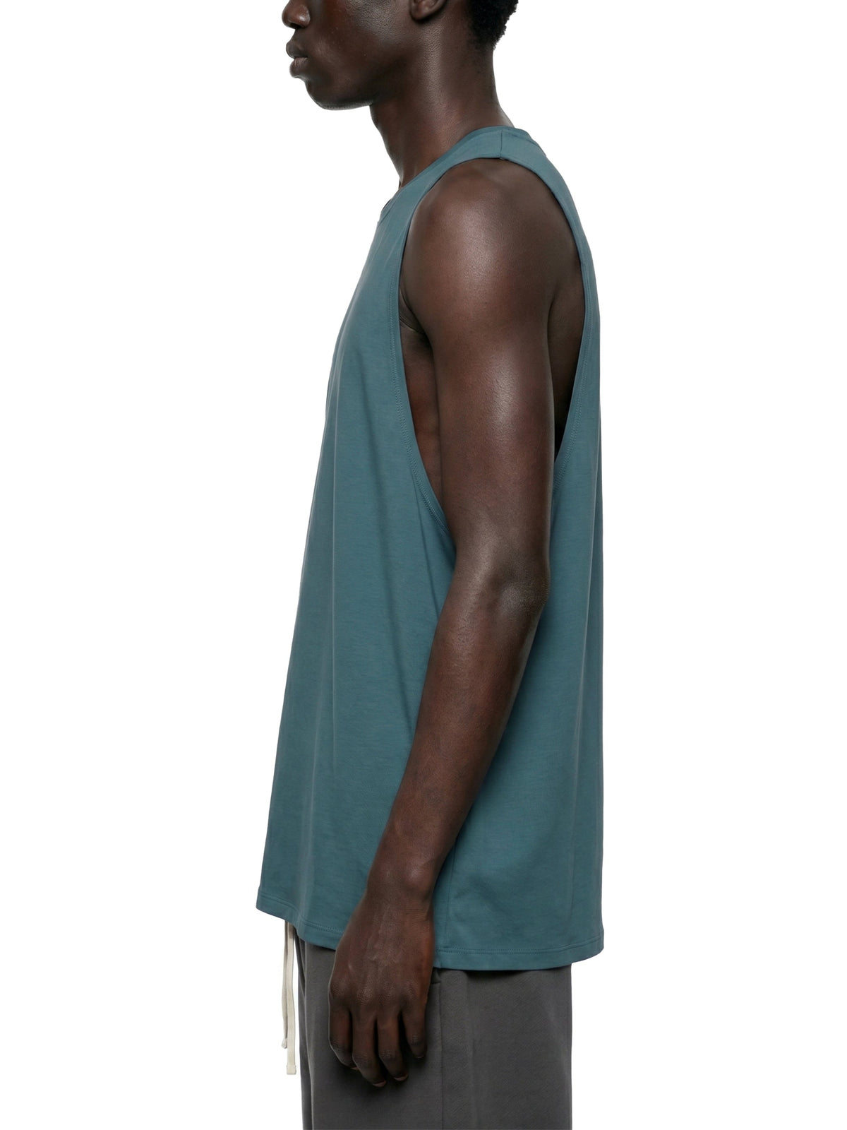 Men's Solid Color Crewneck Tank Top