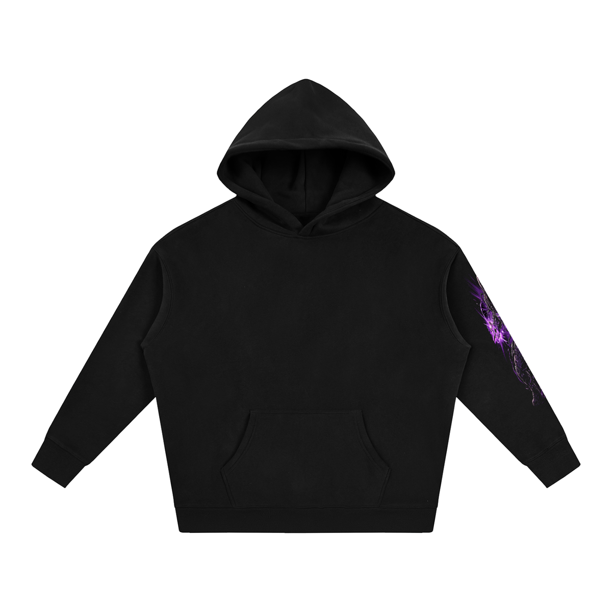 Purple lightening - Oversize Fleeced Hoodie