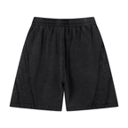 Unisex Vintage Wash Raw Edge Shorts