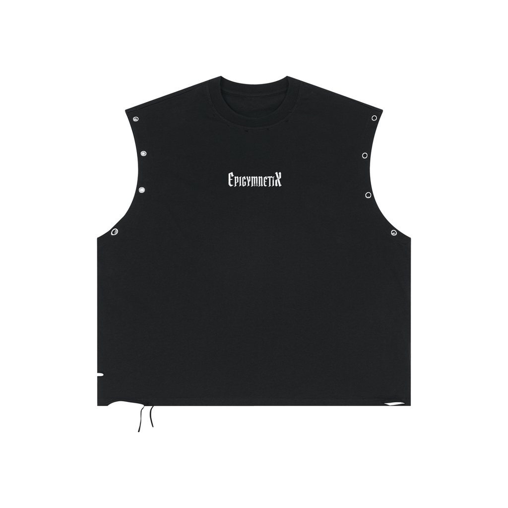 Deleterious - Distressed Grommet Eyelet Tank Top