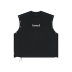 Deleterious - Distressed Grommet Eyelet Tank Top