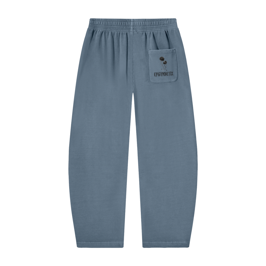 Black Rose - Unisex Vintage Washed Barrel Leg Sweatpants
