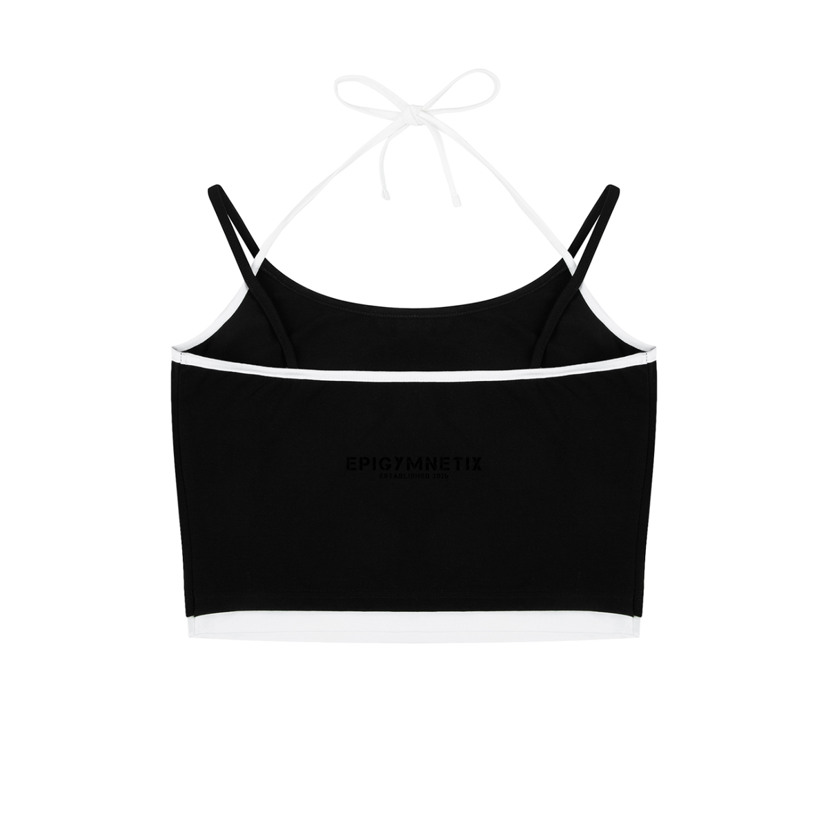 Contrast Binding Halter Tank Top