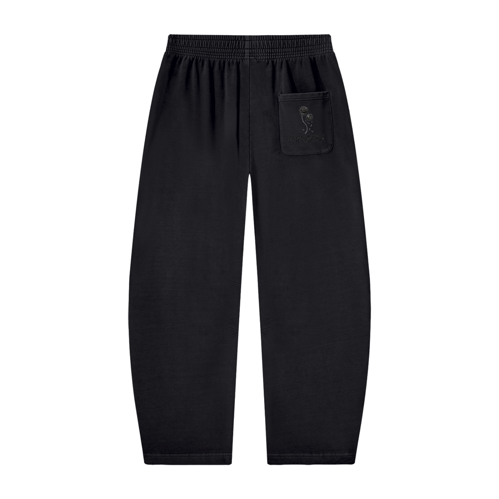 Black Rose - Unisex Vintage Washed Barrel Leg Sweatpants