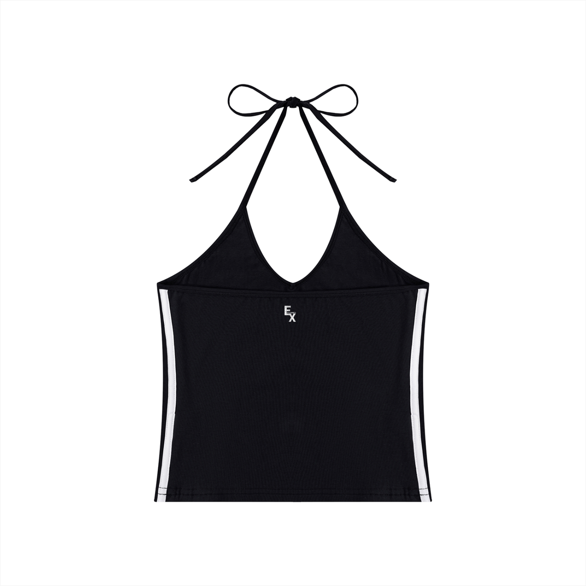 Women's Color Block Halter Crop Tank Top