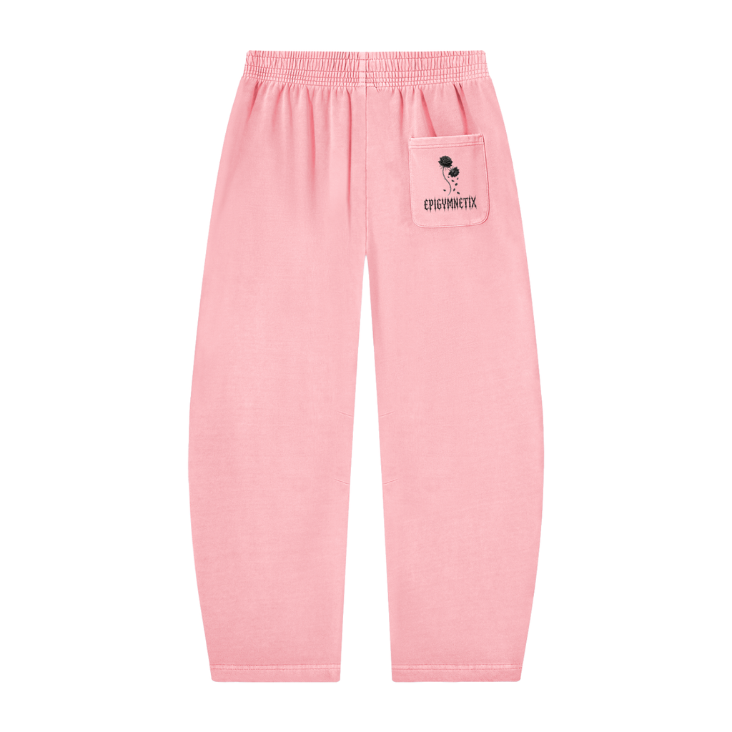Black Rose - Unisex Vintage Washed Barrel Leg Sweatpants