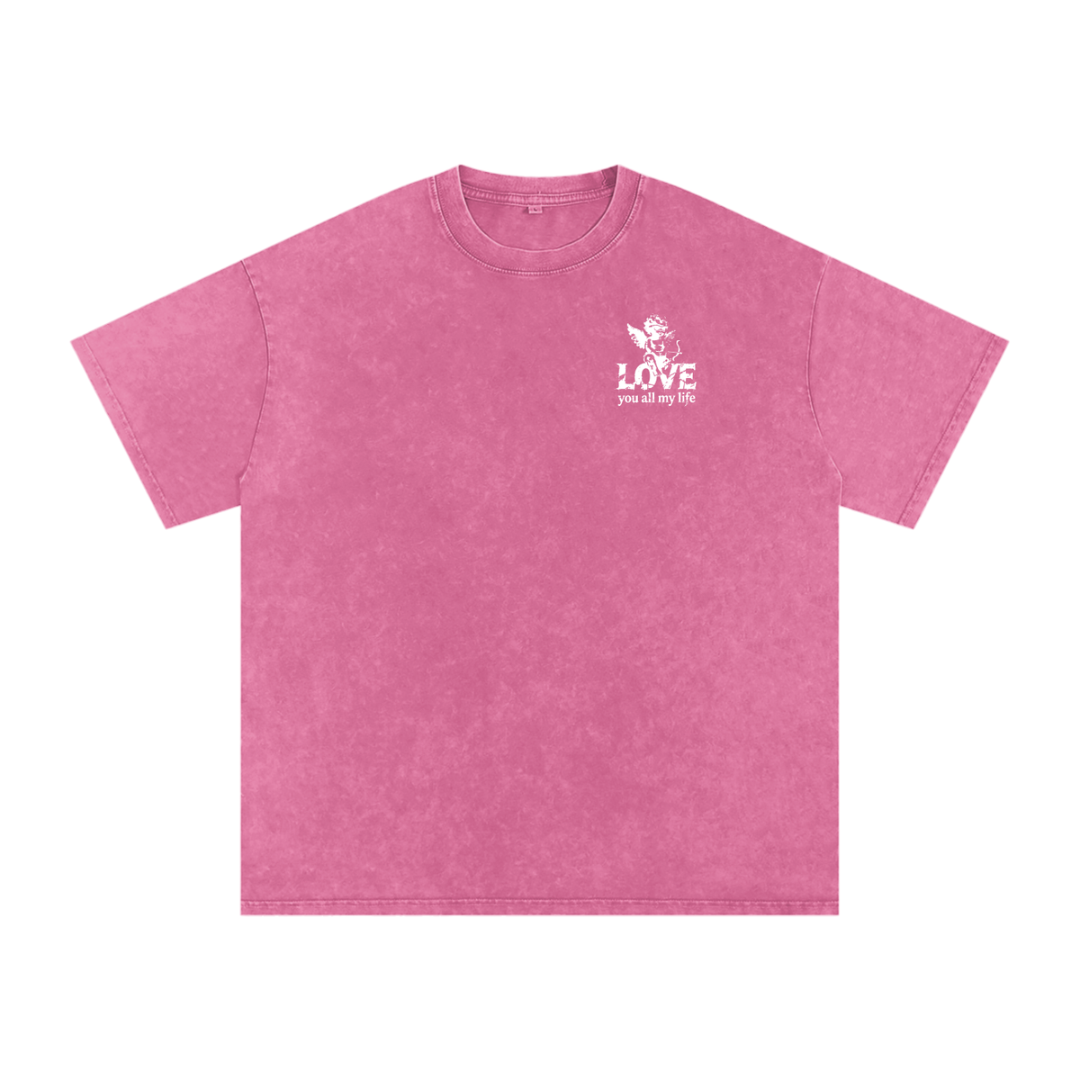 Love You All My Life - Snow Washed Oversized Cotton T-Shirt