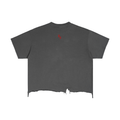 Vintage Wash Boxy Distressed Hem T-Shirt