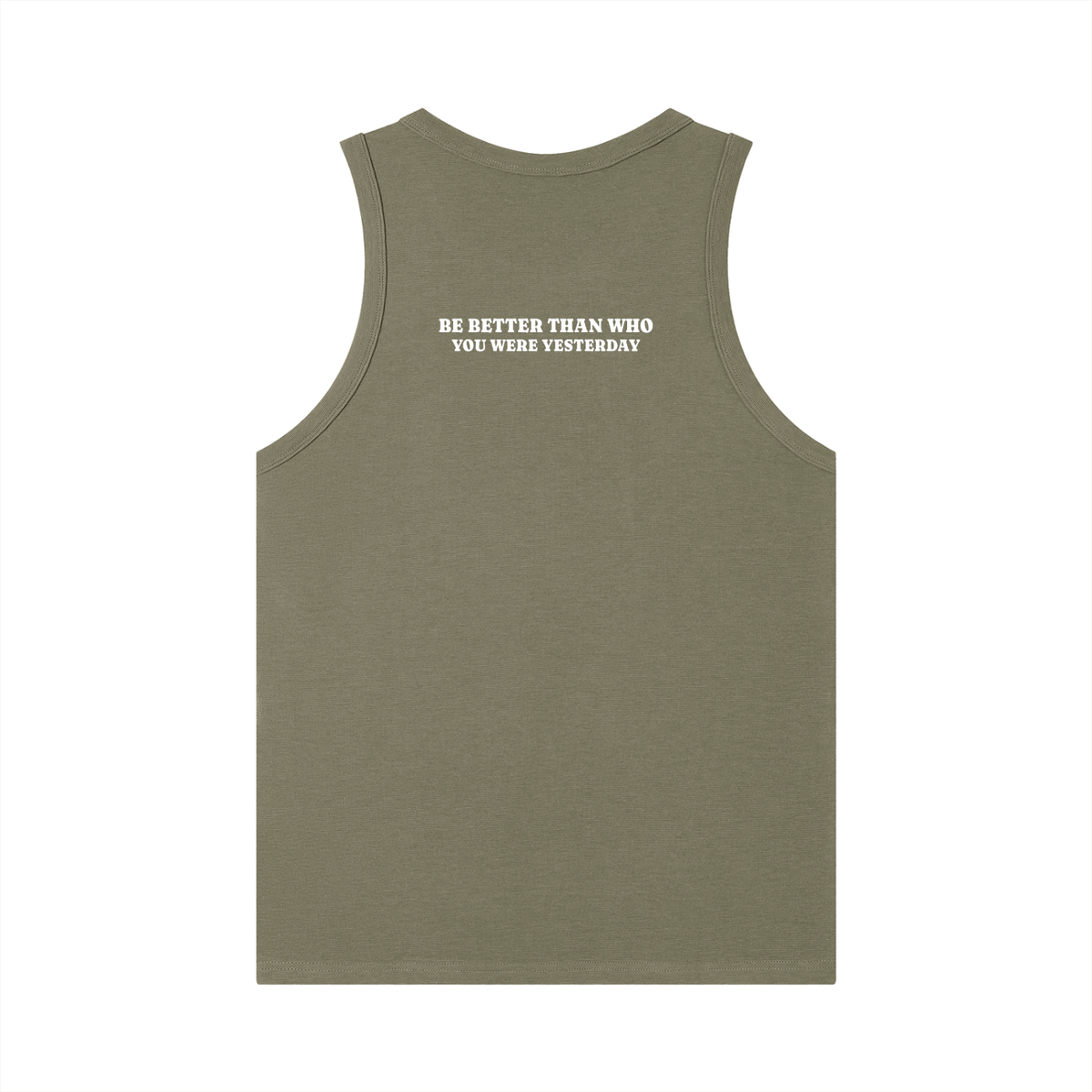 Be better than who you were yesterday - Men's Heavyweight Ribbed Tank Top