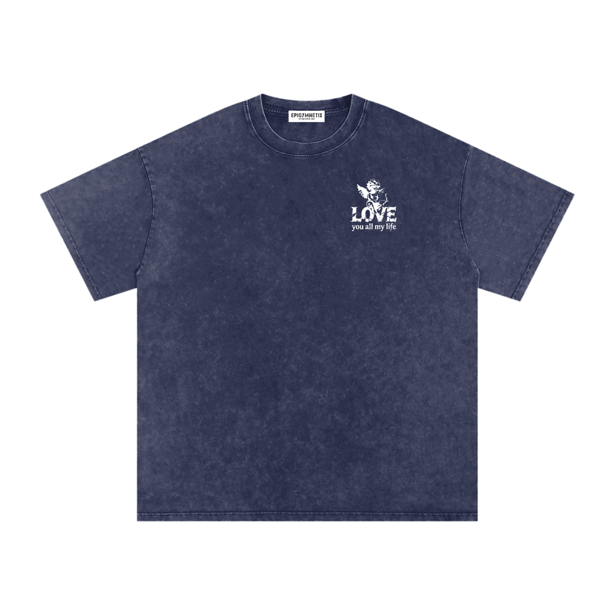 Love you all my life - Snow Washed Oversized Cotton T-Shirt