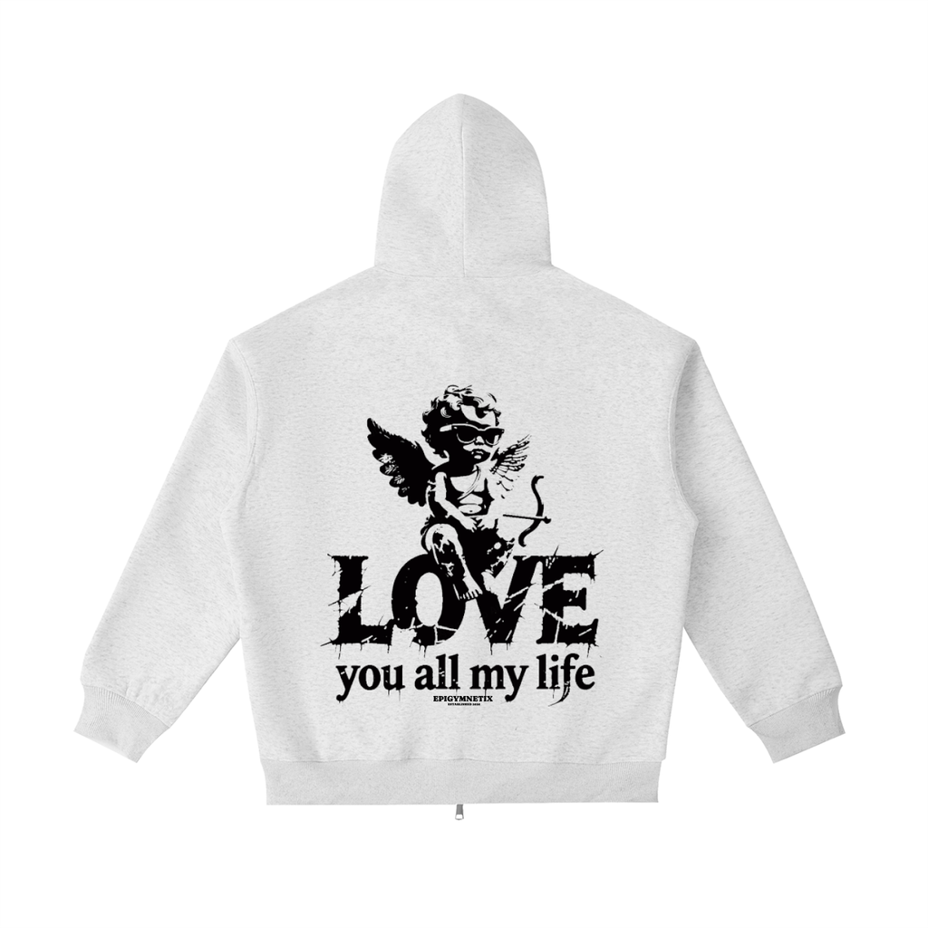 Love you all my life - Essential Heavyweight Pocket Hoodie