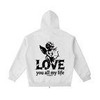 Love you all my life - Essential Heavyweight Pocket Hoodie