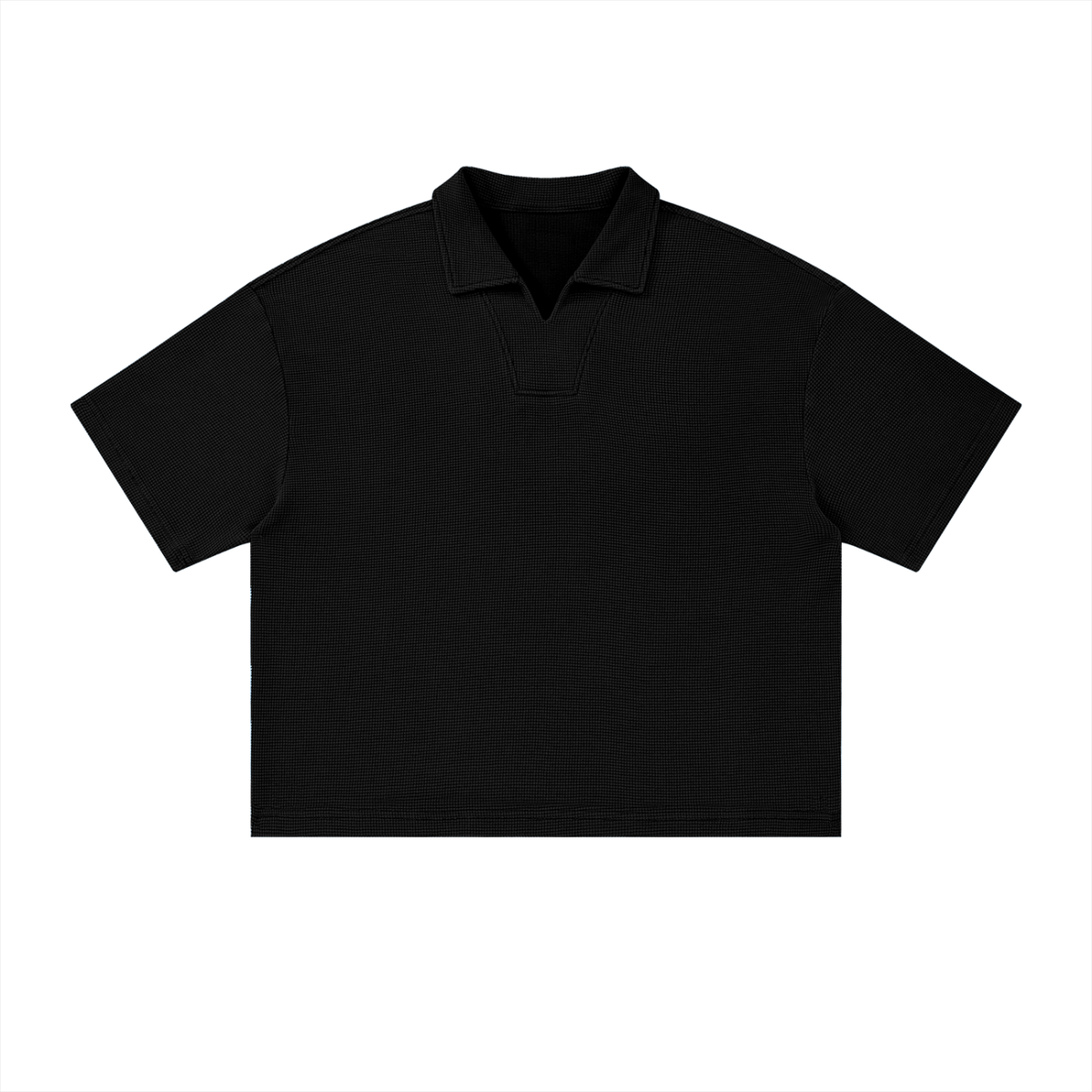 Unisex Waffle Boxy Polo Shirt