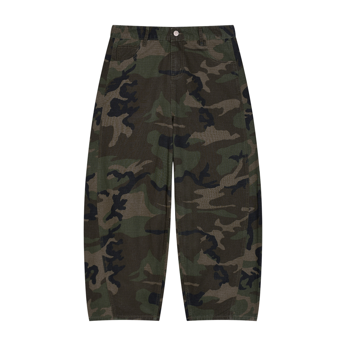 Men’s Camo Barrel Leg Cargo Pants