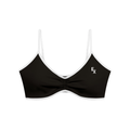 Women's Color Block Ruched V-Neck Sports Bra