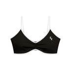 Women's Color Block Ruched V-Neck Sports Bra