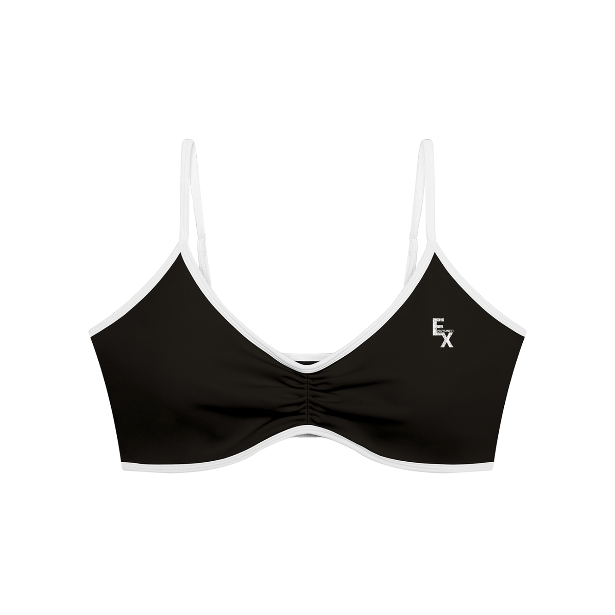 Women's Color Block Ruched V-Neck Sports Bra