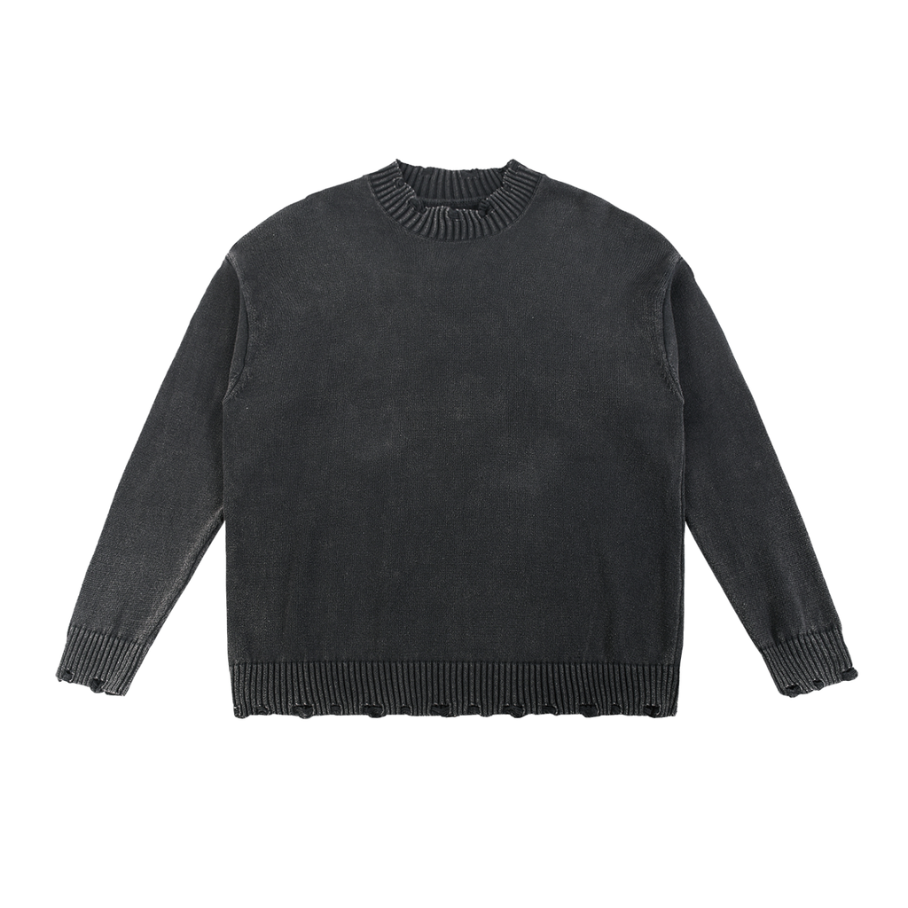 Casual-Sweat - Vintage Washed Hand-Frayed Sweater