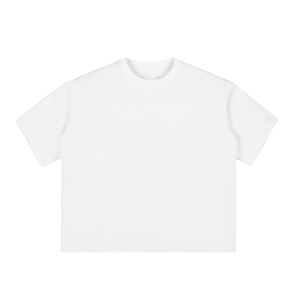 Epi-Night Out(Embro) - Boxy Half-Sleeve Raw-Edge T-Shirt