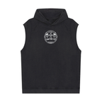 Trojan/I Ain't Fit Yet- Snow Washed Sleeveless Hoodie