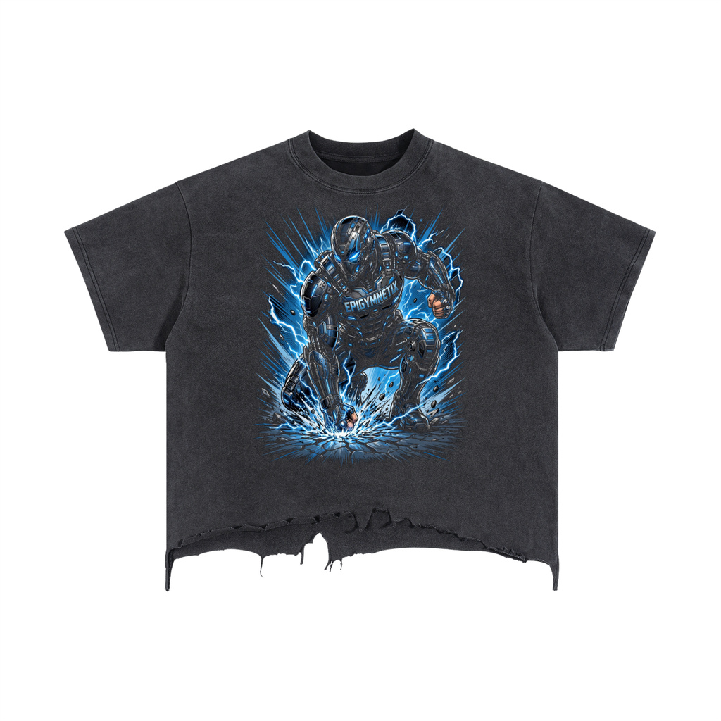 The Hero - Vintage Wash Boxy Distressed Hem T-Shirt