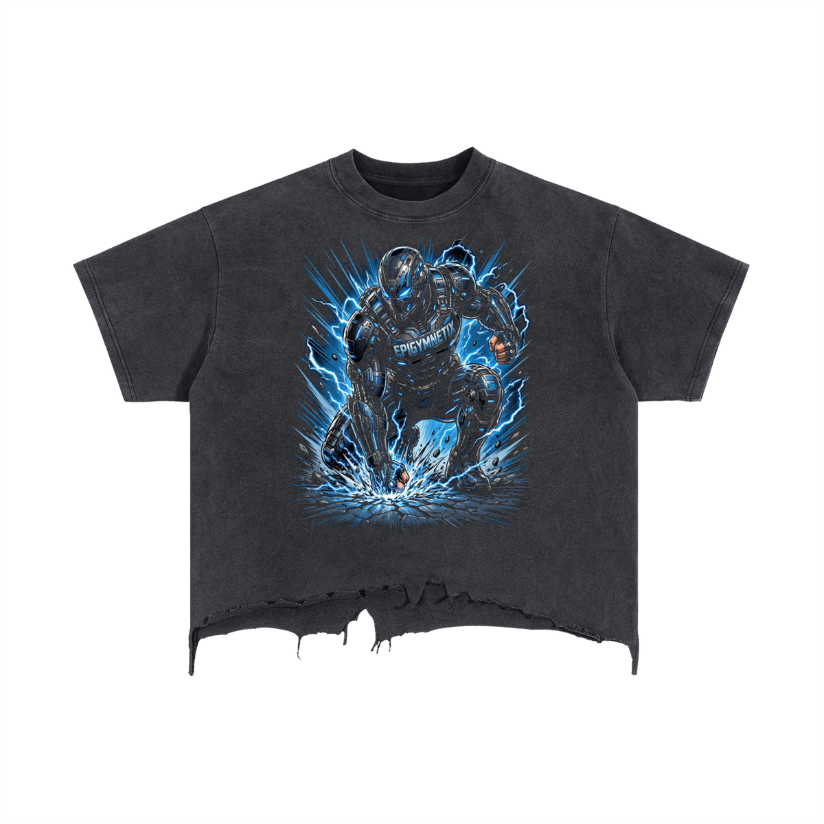 The Hero - Vintage Wash Boxy Distressed Hem T-Shirt