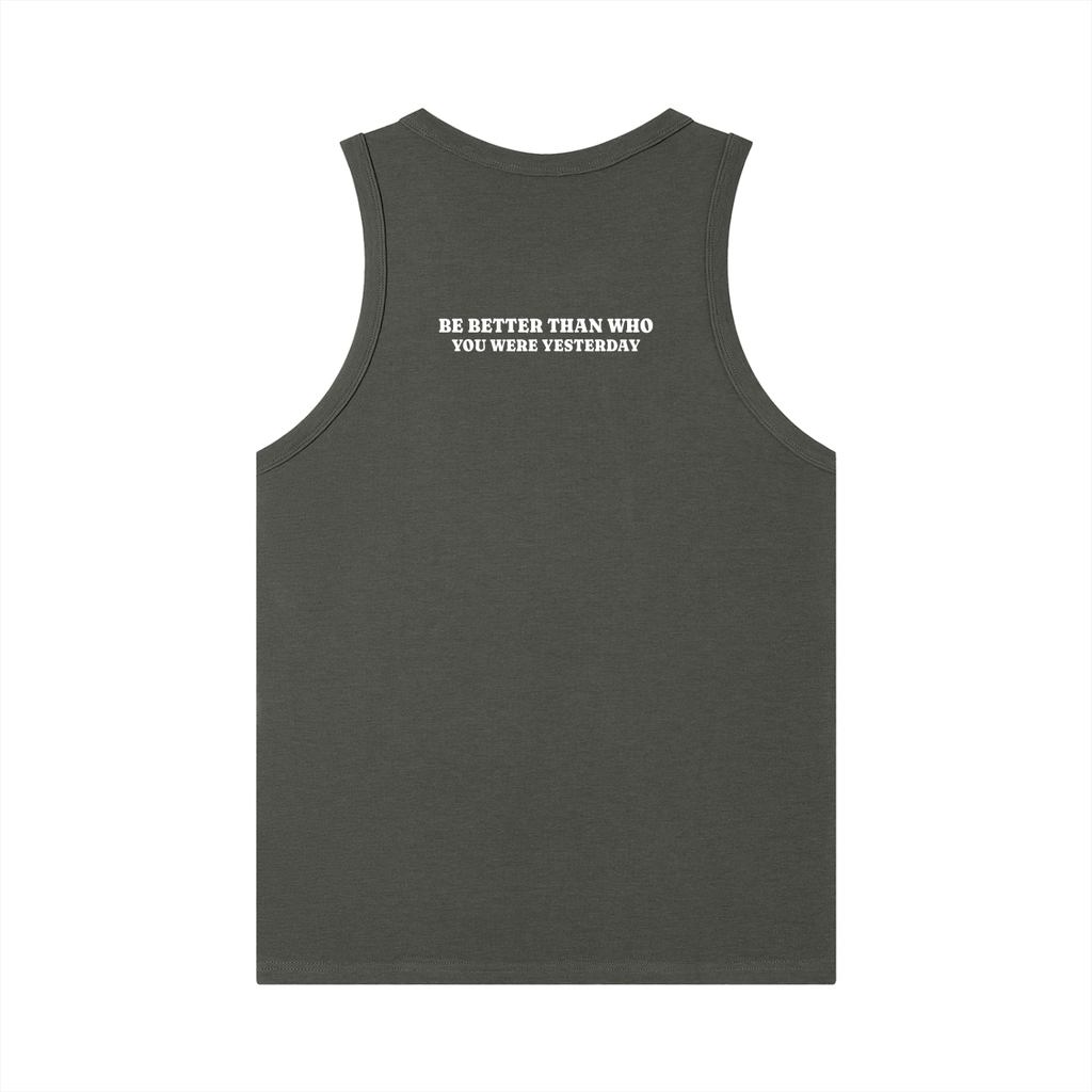 Be better than who you were yesterday - Men's Heavyweight Ribbed Tank Top