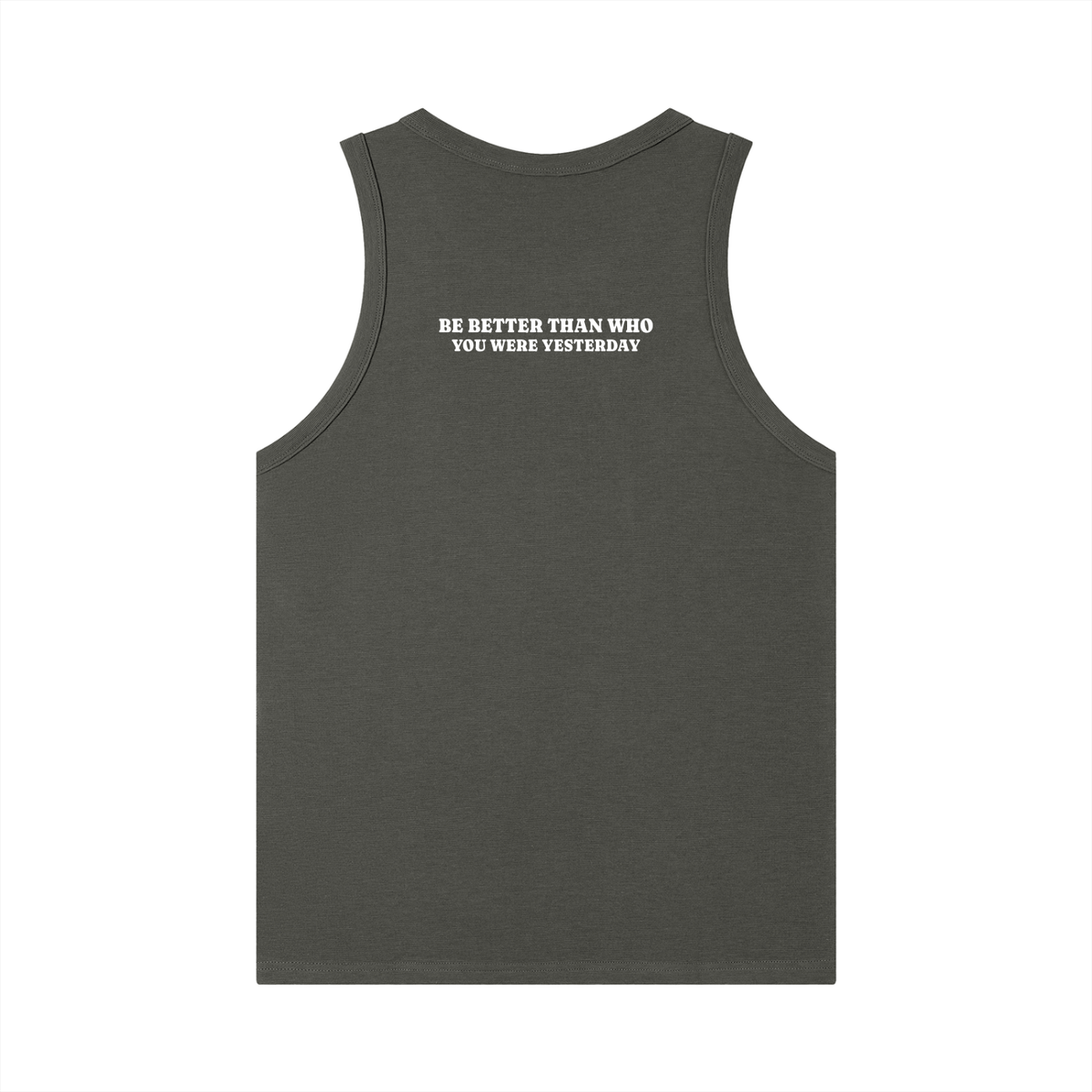 Be better than who you were yesterday - Men's Heavyweight Ribbed Tank Top