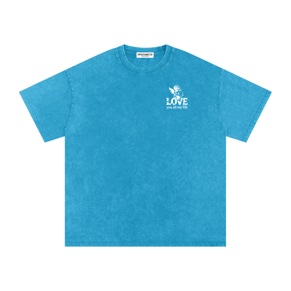 Love you all my life - Snow Washed Oversized Cotton T-Shirt