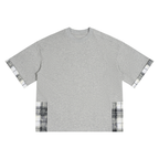 Unisex Plaid Paneled T-Shirt