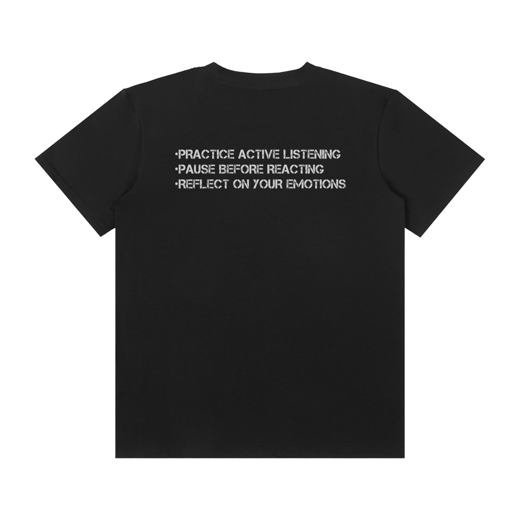 Emotionally Intelligent(Left side) - Unisex Classic Crew Neck Cotton T-Shirt