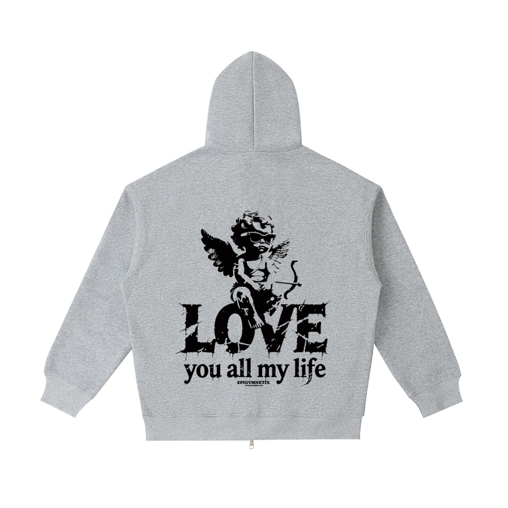 Love you all my life - Essential Heavyweight Pocket Hoodie