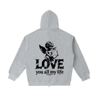 Love you all my life - Essential Heavyweight Pocket Hoodie
