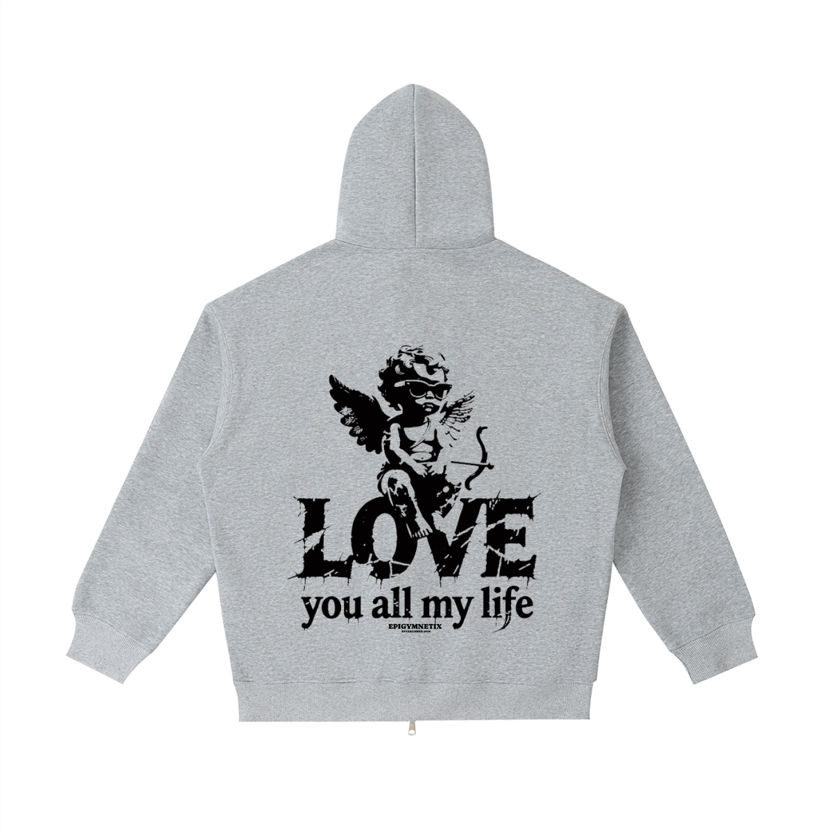 Love you all my life - Essential Heavyweight Pocket Hoodie