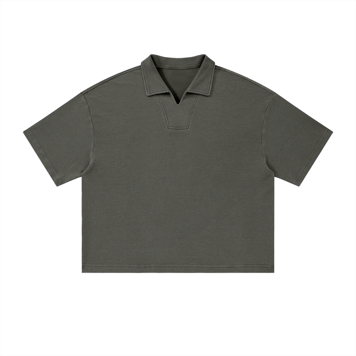 Unisex Waffle Boxy Polo Shirt