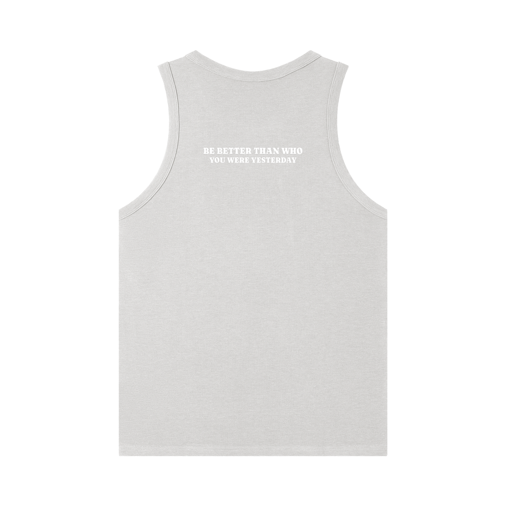 Be better than who you were yesterday - Men's Heavyweight Ribbed Tank Top