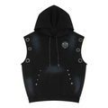 Trojan Fit - Unisex Vintage Wash Sun Fade Sleeveless Hoodie