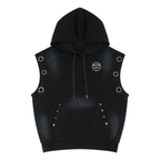 Trojan Fit - Unisex Vintage Wash Sun Fade Sleeveless Hoodie