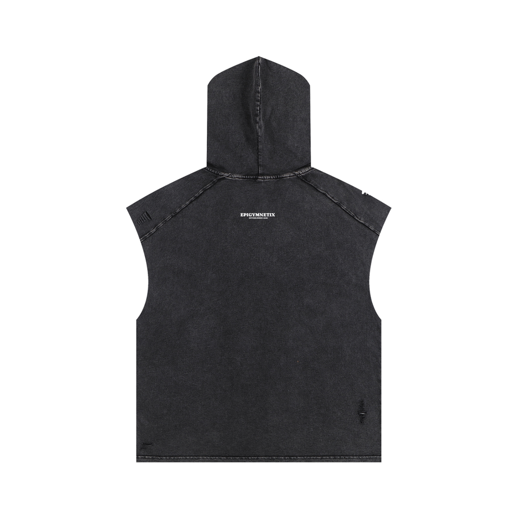 Purple lightening - Snow Washed Boxy Hooded Tank Top
