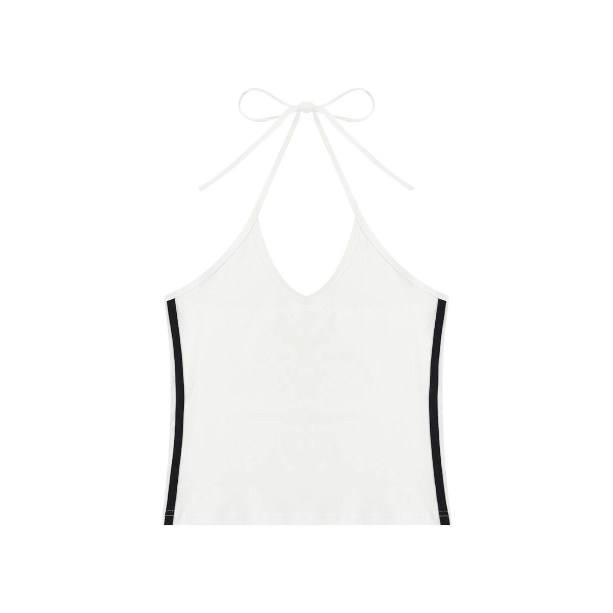 Women's Color Block Halter Crop Tank Top