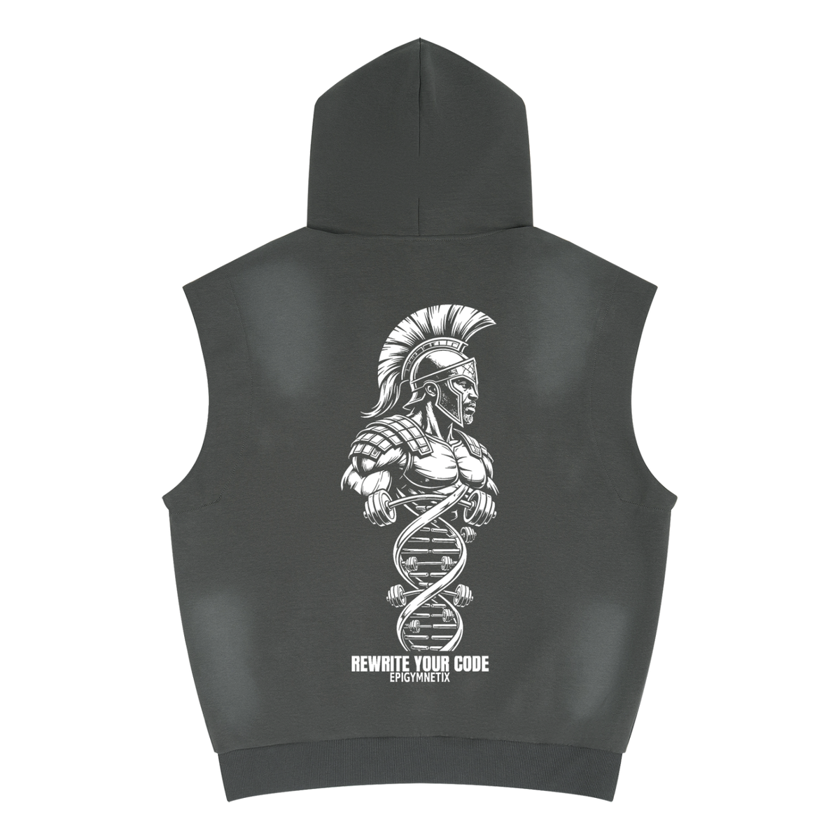 Trojan Fit - Unisex Vintage Wash Sun Fade Sleeveless Hoodie