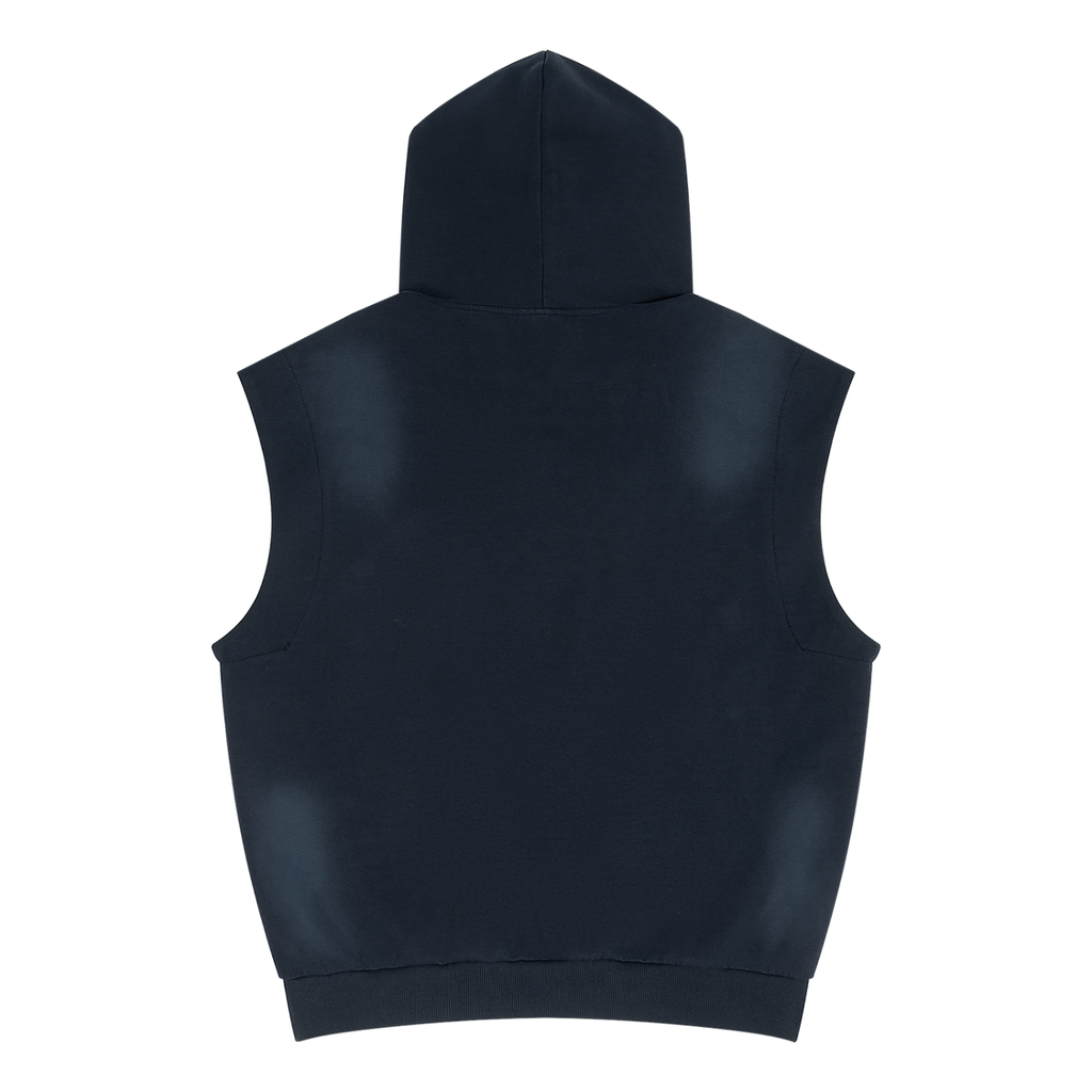 Urban Street Wear - Unisex Vintage Wash Sun Fade Sleeveless Hoodie