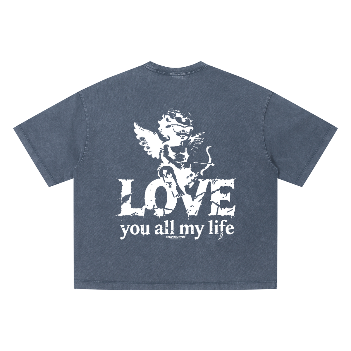 Love You All My Life(BoxyFit) - Unisex Vintage Wash Boxy T-Shirt