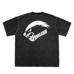 Fearless - Snow Washed Raw-Edge Neckline T-Shirt