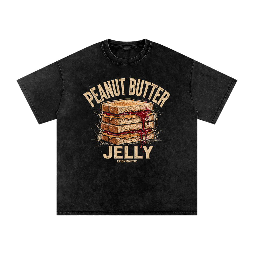 PB&J - Snow Washed Oversized Cotton T-Shirt