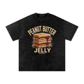 PB&J - Snow Washed Oversized Cotton T-Shirt