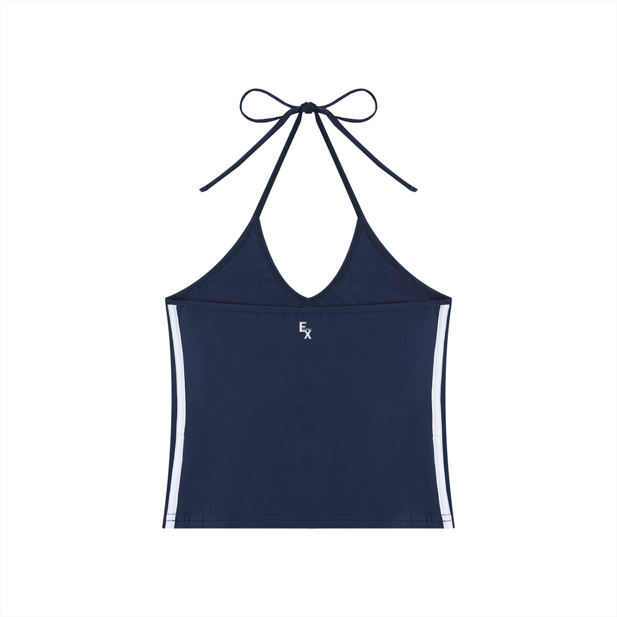 Women's Color Block Halter Crop Tank Top