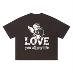 Love You All My Life(BoxyFit) - Unisex Vintage Wash Boxy T-Shirt
